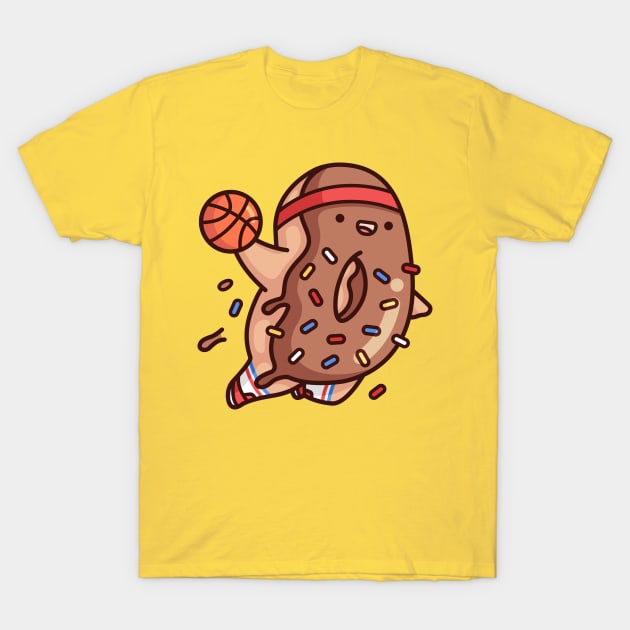 Brown Dunkin Donut with sprinkles T-Shirt by Proud Potato